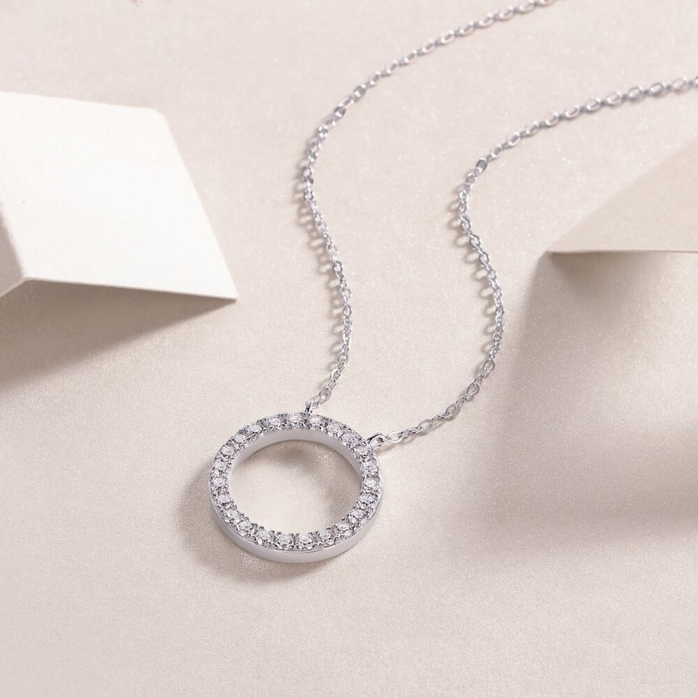 925 sterling silver moissanite necklace